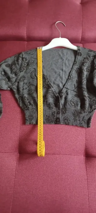 Cardigan crop fantasia floreale