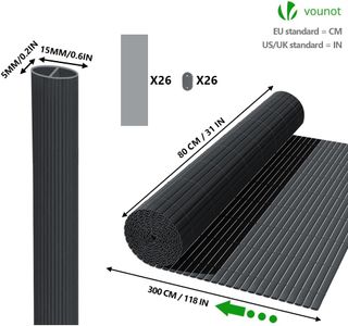 VOUNOT® Cañizo Ocultación PVC Doble Cara 80 x 300
