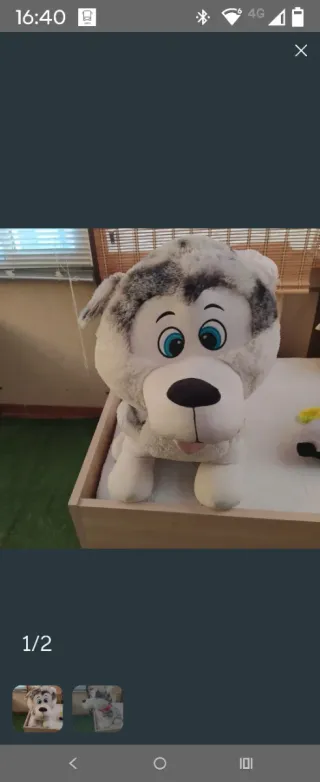 Peluche perro husky y Stitch