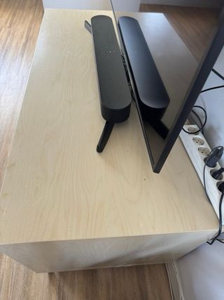 Mueble TV madera y cristal