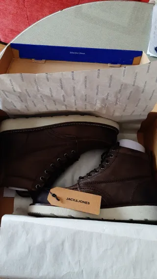 Botas Jack & Jones Piel Marrón Talla 40