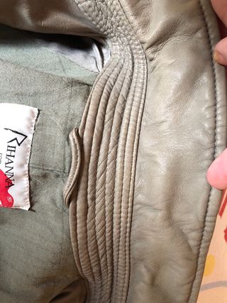 Chaqueta Piel Armani Jeans Gris