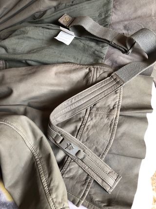 Chaqueta Piel Armani Jeans Gris