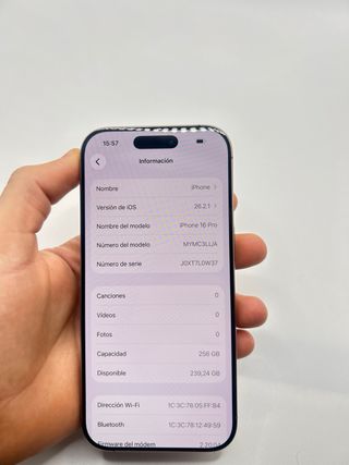 iPhone 16 Pro 256GB Titanio Desierto