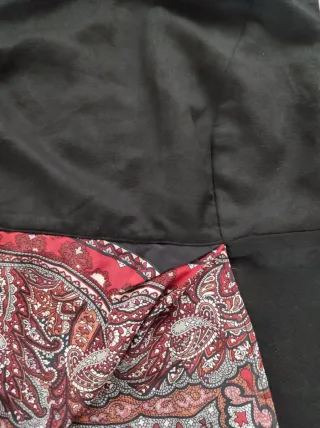 Liu Jo Vestito Seta Nero Fantasia