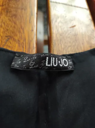 Liu Jo Vestito Seta Nero Fantasia