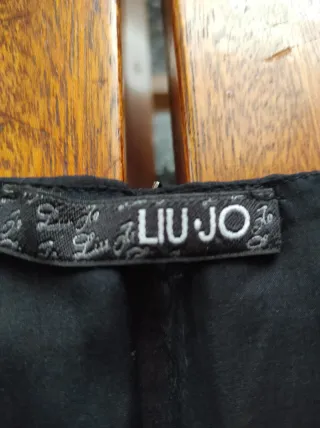 Liu Jo Vestito Seta Nero Fantasia