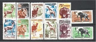 Sellos de Telégrafo Español de Tánger 1955 - 1957