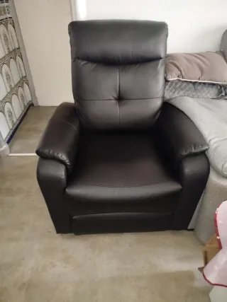 Sillón de masaje polipiel negro