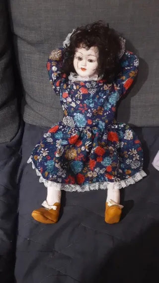 pareja de muñecos antiguos 46/50 cm