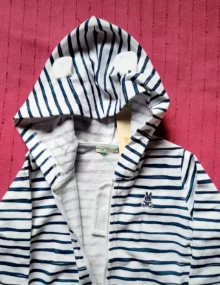 Felpa Benetton neonato cappuccio zip