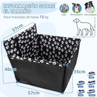 Refuerzo de Coche para Perros, Fundas de Asiento d