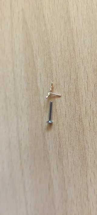 Piercing de oro diseño arco de espinas de Junipurr