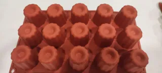 6 Molde Canelé Silicona Marrón 29x17cm