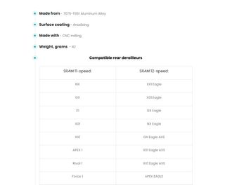 Jaula Garbaruk cambio Sram 11/12v