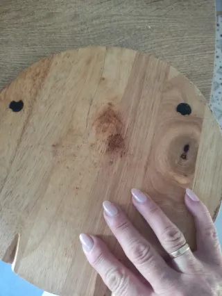 Bandeja de madera para queso con 4 tenedores