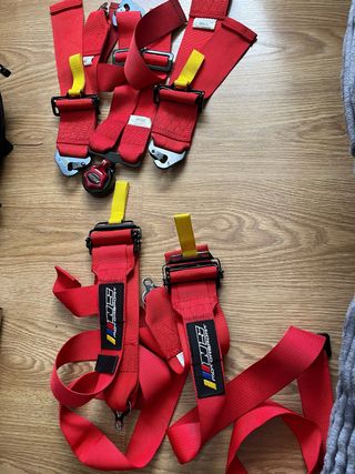 Arnés de 6 puntos rojo