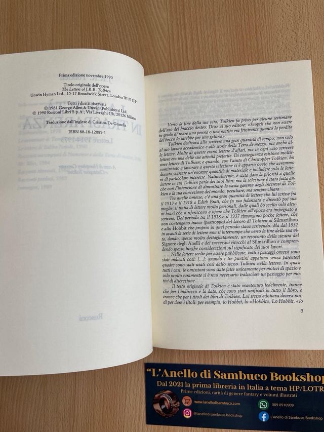 J.R.R. Tolkien La realtà in trasparenza Lettere