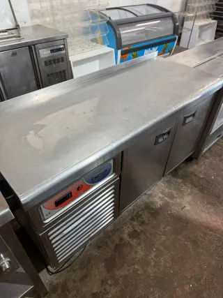 Bajomostrador refrigerado acero inoxidable
