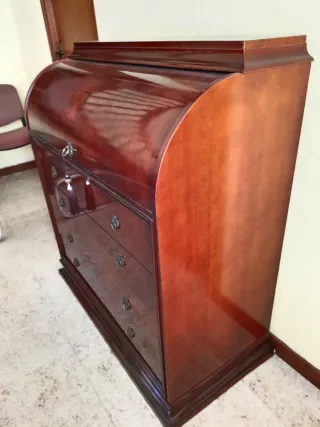 Buro Escritorio Madera y Cuero