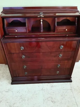 Buro Escritorio Madera y Cuero