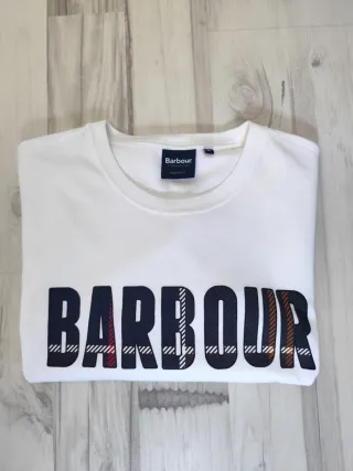 Camiseta Barbour Blanca Logo