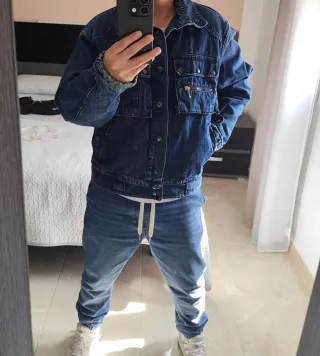 Cazadora vaquera acolchada vintage 90s