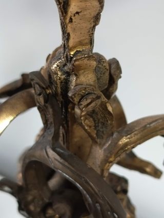 Candelabros antiguos (pareja) aleación cobre