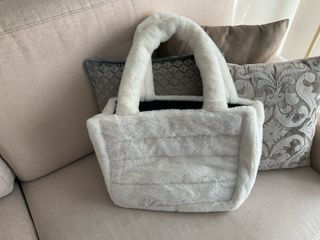 Bolso peluche Sephora blanco nuevo