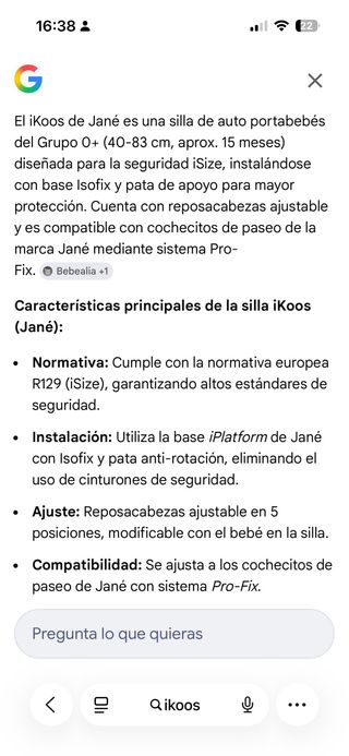 Portabebé Jane iKooS R1 + Base Isofix