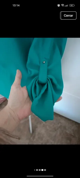 Blusa verde manga larga