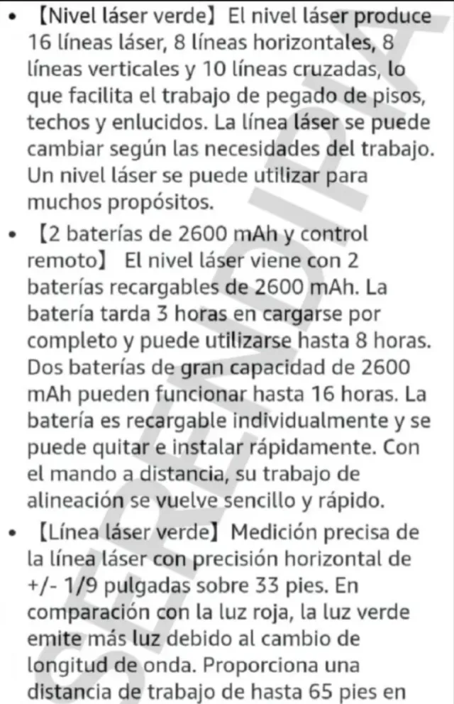 NIVEL LÁSER 4D 16 LÍNEAS CON TRÍPODE Y 2 BATERÍAS.