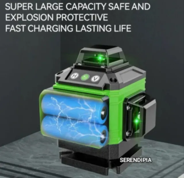 NIVEL LÁSER 4D 16 LÍNEAS CON TRÍPODE Y 2 BATERÍAS.