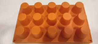 5 Moldes silicona naranja vasos chocolate tocino