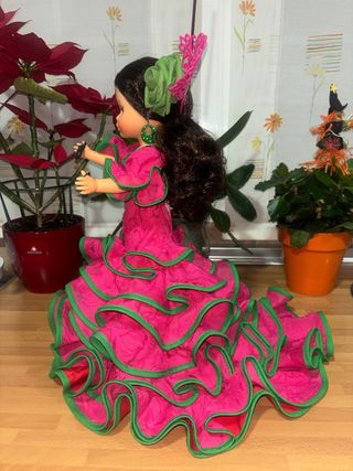 Muñeca Nancy flamenca vestido rosa
