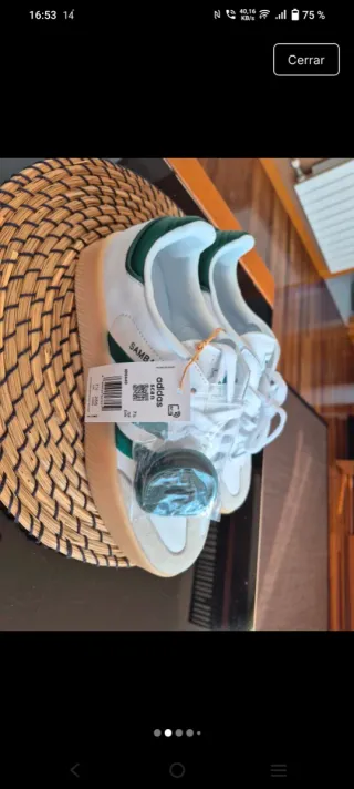 Zapatillas Adidas Samba Unisex Blancas y Verdes