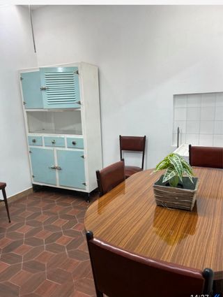 Alacena vintage azul y blanco