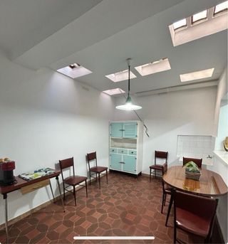 Alacena vintage azul y blanco