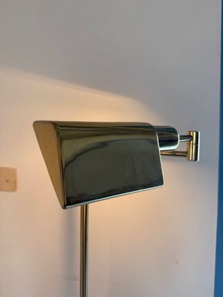 Lámpara de pie metal dorado vintage