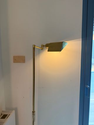 Lámpara de pie metal dorado vintage