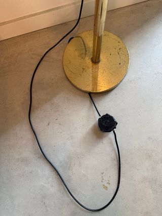 Lámpara de pie metal dorado vintage