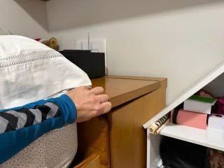 Cama nido con baúl y cajones. Todo en roble