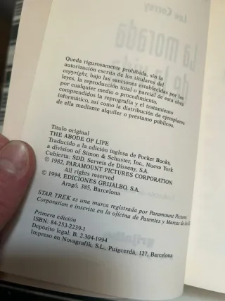 Lote 3 libros Star Trek 1994 año