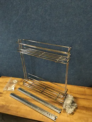 EMUCA Botellero Extraíble 150mm Acero Cromado