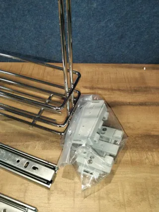 EMUCA Botellero Extraíble 150mm Acero Cromado