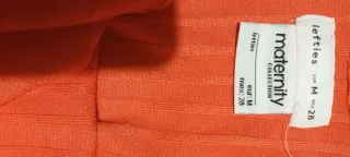 Vestido punto naranja acanalado