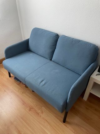 Sofá de 2 plazas azul