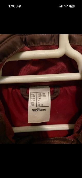 Chaqueta acolchada hombre granate