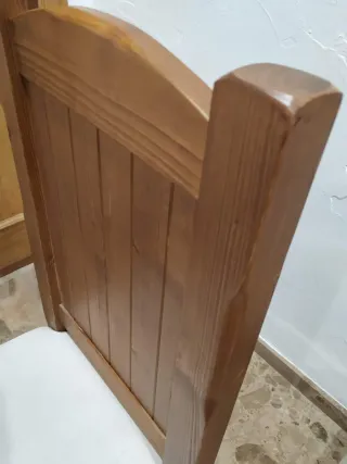 6Sillas de madera con asiento tapizado