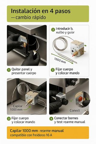 CubetasGastronorm ® Termostato seguridad freidora